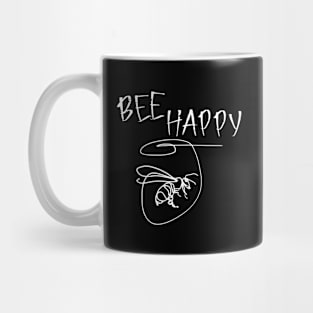 Abstract Minimalist Bee Happy Mug